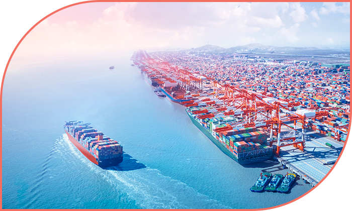 ship departing from port