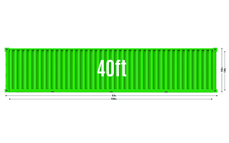 40 foot container dimensions